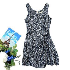 R Wear Rampage Women's Vintage Sleeveless Mini Dress Blue Dainty Floral Romantic